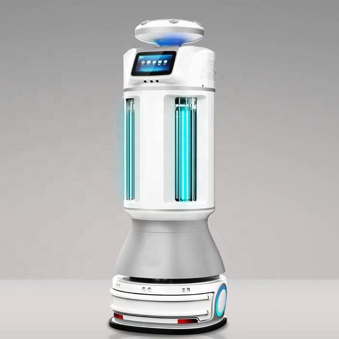 UVC heller Reinigungsspray automatisierter geführter Krankenhaus-Desinfektions-Roboter des Fahrzeug-15L